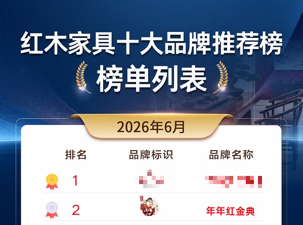年年红金典荣登网易家居2026年6月红木家具十大品牌榜前三：匠心传承，引领行业新高度